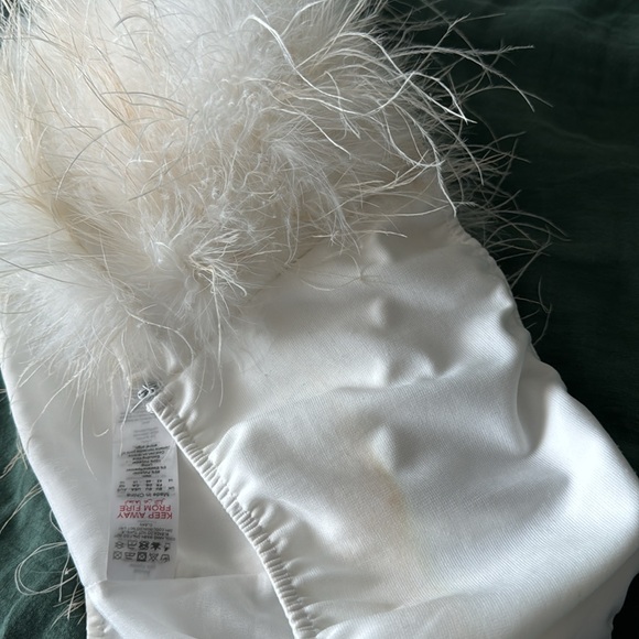 Boohoo Feather Bandeau Crop Top size 12 Large - Picture 7 of 15